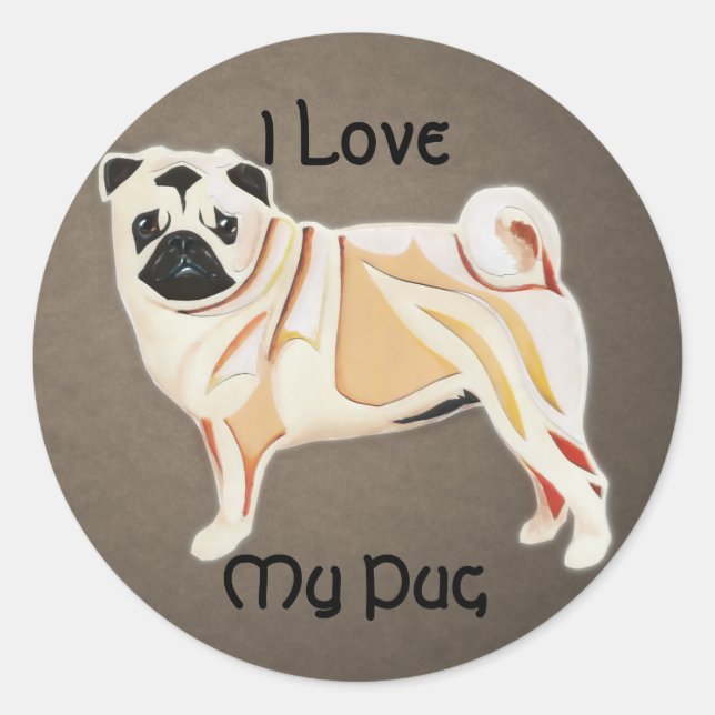 Pegatinas Pug (Anverso)