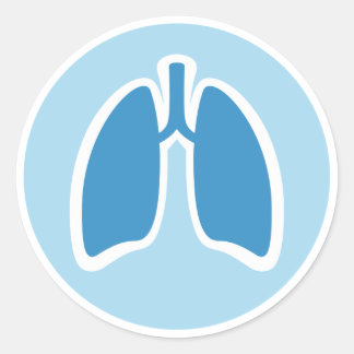 Pegatinas pulmonólogos pulmonares redondos de pulm