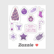 Pegatinas Purple Christmas