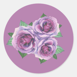 Pegatinas Purple Rose Bouquet Floral