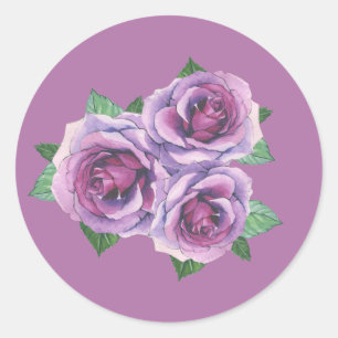 Pegatinas Purple Rose Bouquet Floral