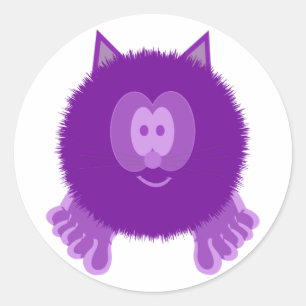 Pegatinas púrpura pom pom Pal