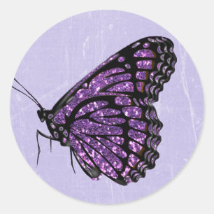 Pegatinas purpurinoso púrpuras de la mariposa