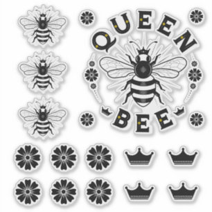 Pegatinas Queen Bee Transparent Vinyl