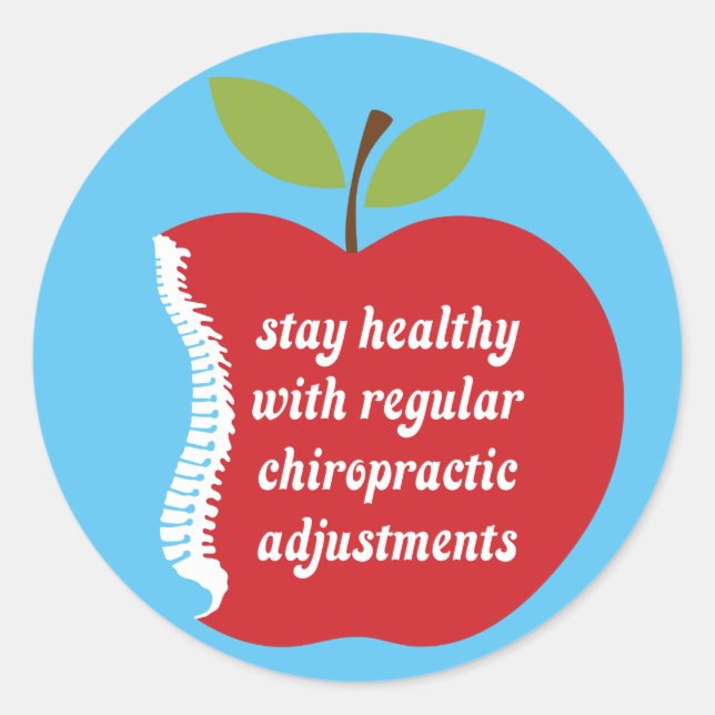 Pegatinas quiroprácticos de Stay Healthy (Apple) (Anverso)