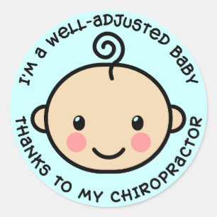 Pegatinas quiroprácticos para bebés bien ajustados