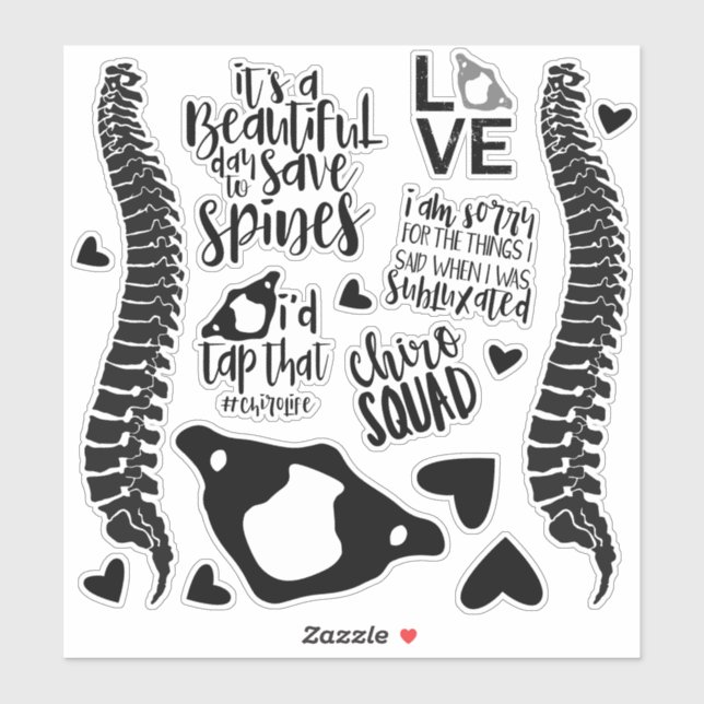 Pegatinas quiroprácticos, quiropráctico, portátil (Hoja)