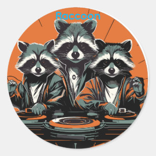 Pegatinas Raccoon geft Halloween Day