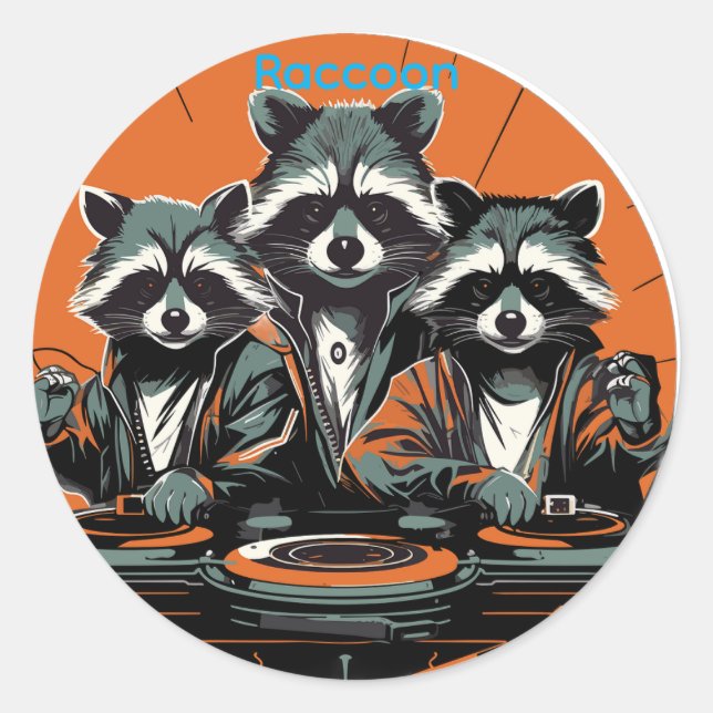 Pegatinas Raccoon geft Halloween Day (Anverso)