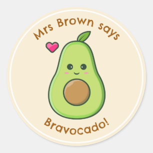 Pegatinas recompensadores de profesores de aguacat