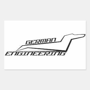 Pegatinas Rectangle Dachshund - Ingeniería aleman