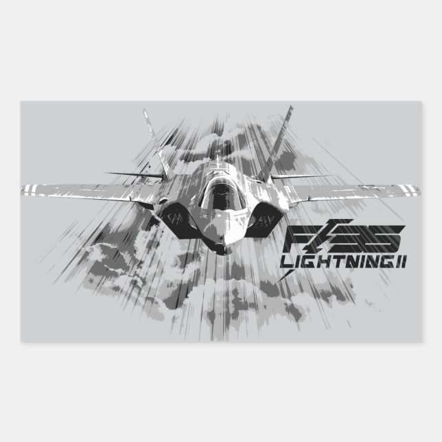 Pegatinas Rectangle F-35 Lightning II (Anverso)
