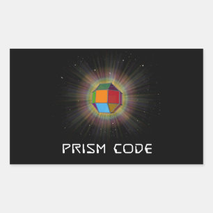 Pegatinas Rectangle, Glossy, OVNI PRISM de 4,5 x 2