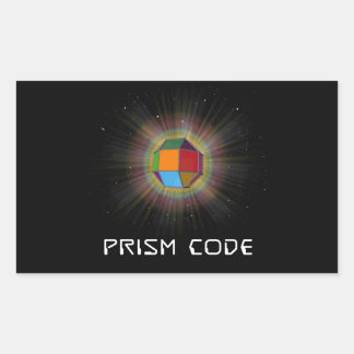 Pegatinas Rectangle, Glossy, OVNI PRISM de 4,5 x 2