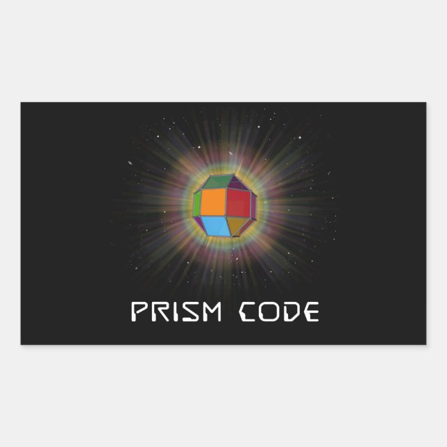 Pegatinas Rectangle, Glossy, OVNI PRISM de 4,5 x 2 (Anverso)