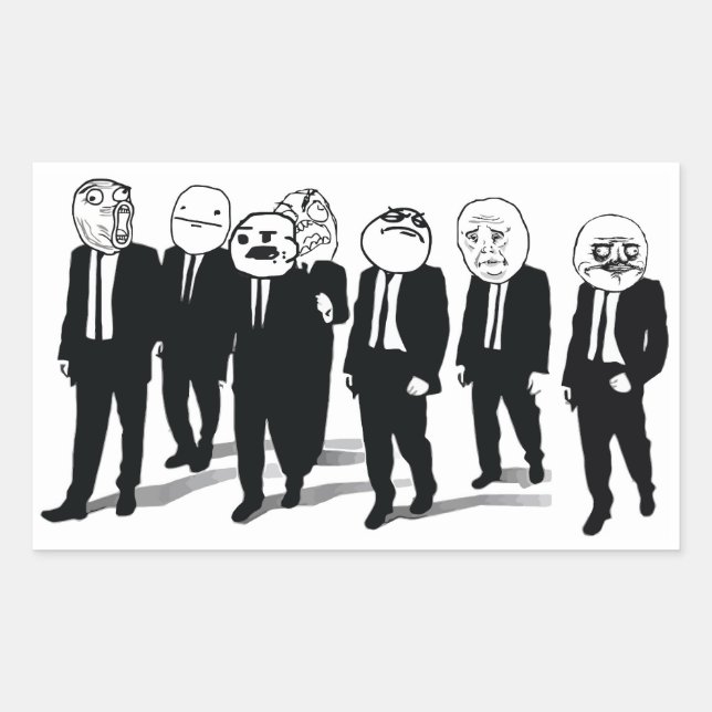Pegatinas Rectangle Rage Gang (Anverso)