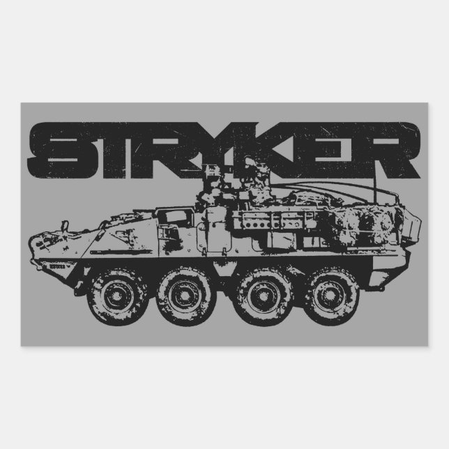 Pegatinas Rectangle Stryker (Anverso)