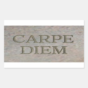 Pegatinas rectangulares de Carpe Diem Stone