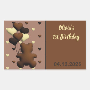 Pegatinas rectangulares de cumpleaños