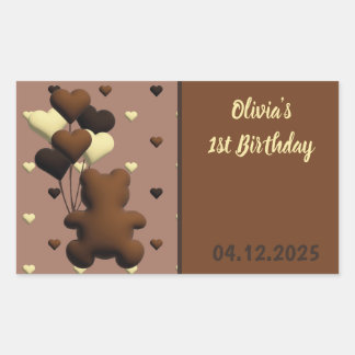 Pegatinas rectangulares de cumpleaños