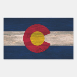 Pegatinas rectangulares de la bandera de Colorado