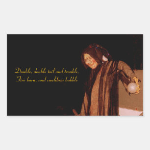 pegatinas rectangulares de "La Bruja"