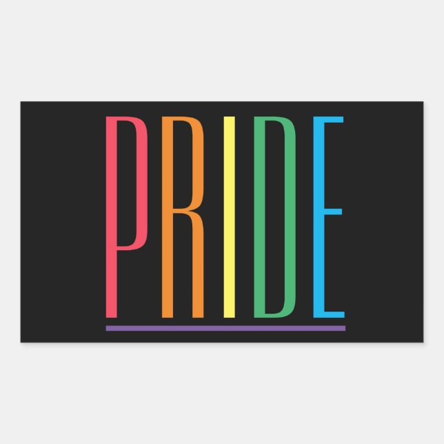 Pegatinas rectangulares de PRIDE II (Anverso)