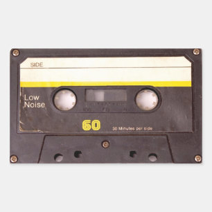 Pegatinas rectangulares del negro de la cinta de