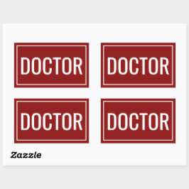 Pegatinas rectangulares personalizadas de texto de