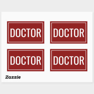 Pegatinas rectangulares personalizadas de texto de
