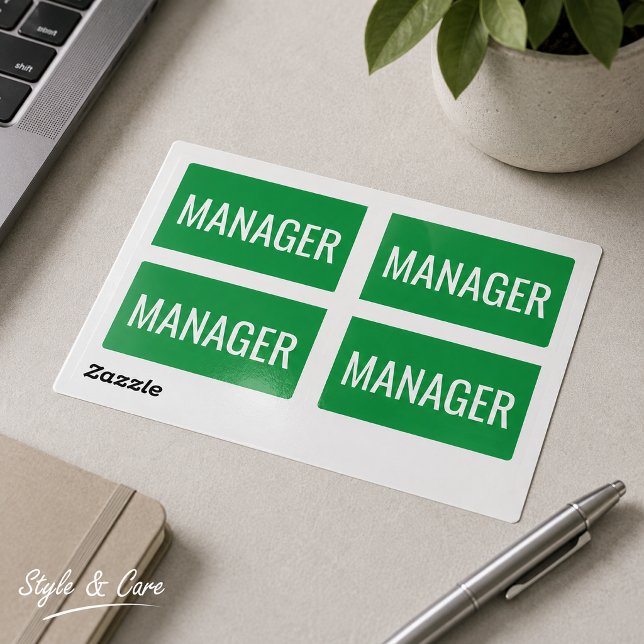 Pegatinas rectangulares personalizadas para gerent (Custom Rectangle Stickers for Office Managers)