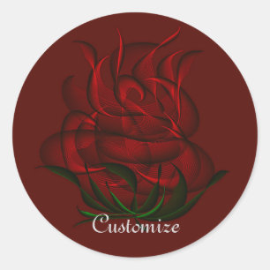 Pegatinas Red Abstract Red Rose