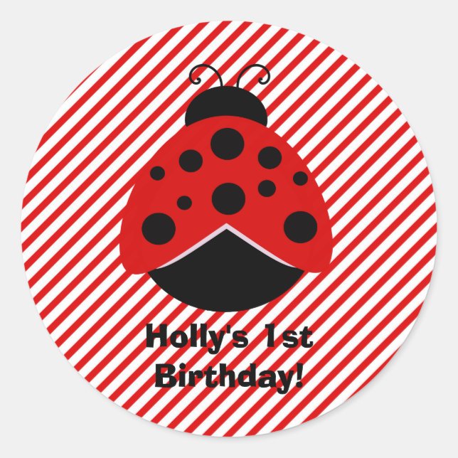 Pegatinas Red and Black Lady Bug (Anverso)
