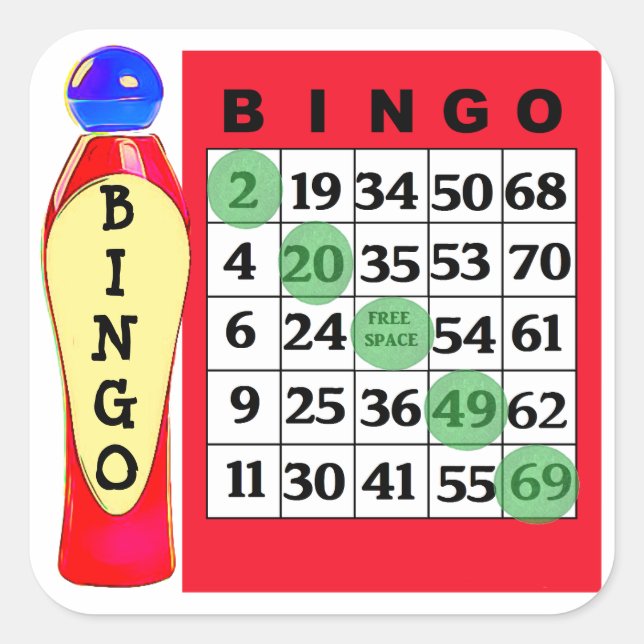Pegatinas Red BINGO y Dauber (Anverso)