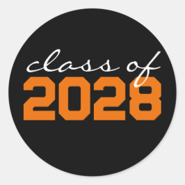 Pegatinas redondas clásicas de graduación negras y