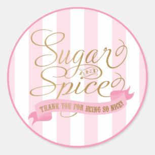 Pegatinas redondas de azúcar y especias de oro ros