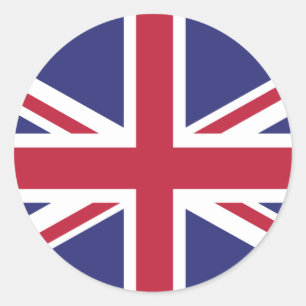 Pegatinas redondas de la bandera del Brexit del Re