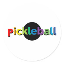 Pegatinas redondas de pickleball