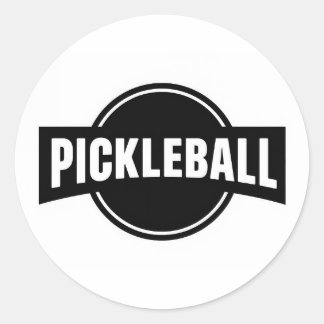 Pegatinas redondas de pickleball