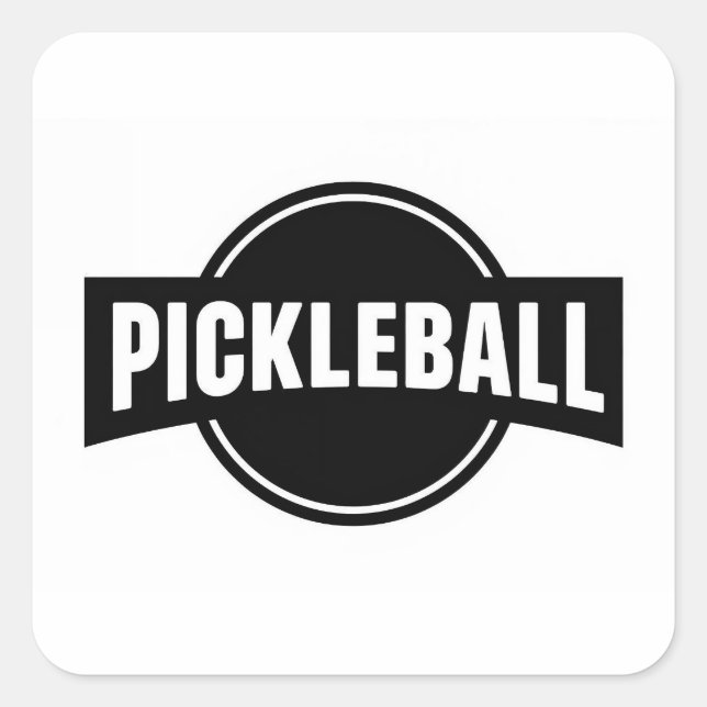 Pegatinas redondas de pickleball (Anverso)
