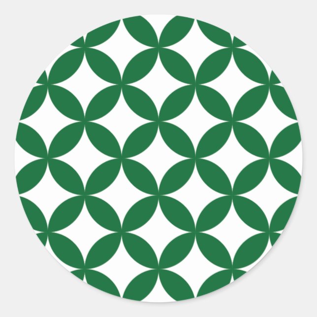 Pegatinas redondas Green Shippo (Anverso)