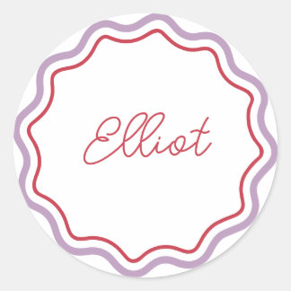 Pegatinas redondas impresas personalizadas curvas 