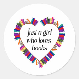 Pegatinas redondas para amantes de los libros