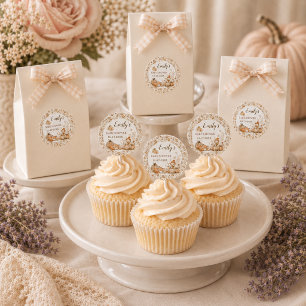 Pegatinas redondas para Baby Shower de Pequeña Cal