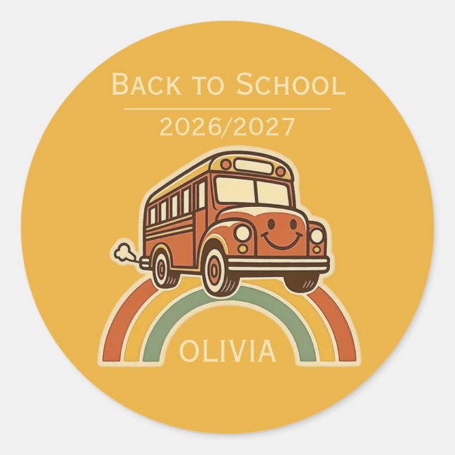 Pegatinas redondas personalizadas para el regreso  (Anverso)