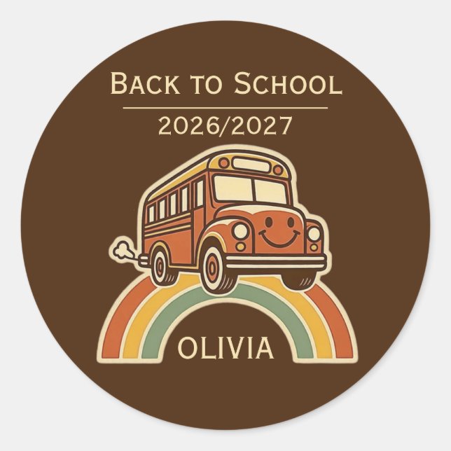 Pegatinas redondas personalizadas para el regreso  (Anverso)