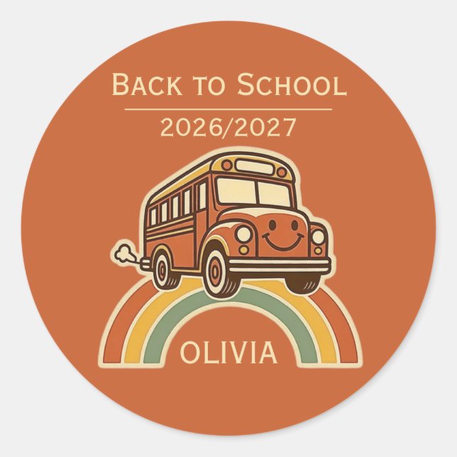 Pegatinas redondas personalizadas para el regreso  (Anverso)