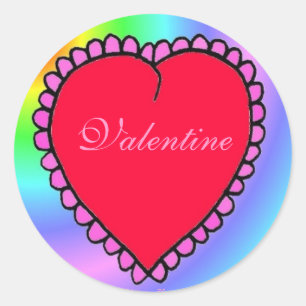 PEGATINAS REDONDEADOS PARA DÍA DE SAN VALENTÍN - L