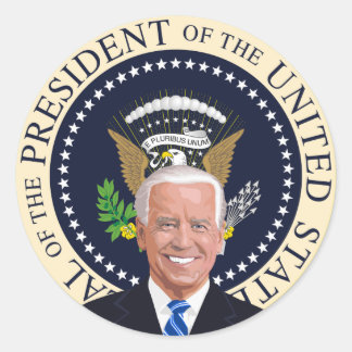 pegatinas redondos al sello presidencial potus joe