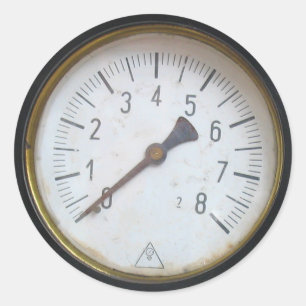 Pegatinas redondos antiguos del dial del indicador